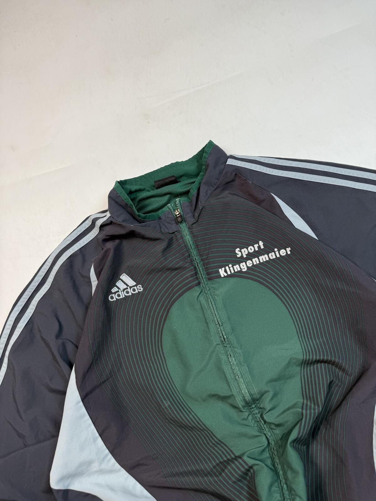 Vintage Y2K Adidas abstract track jacket (XL)
