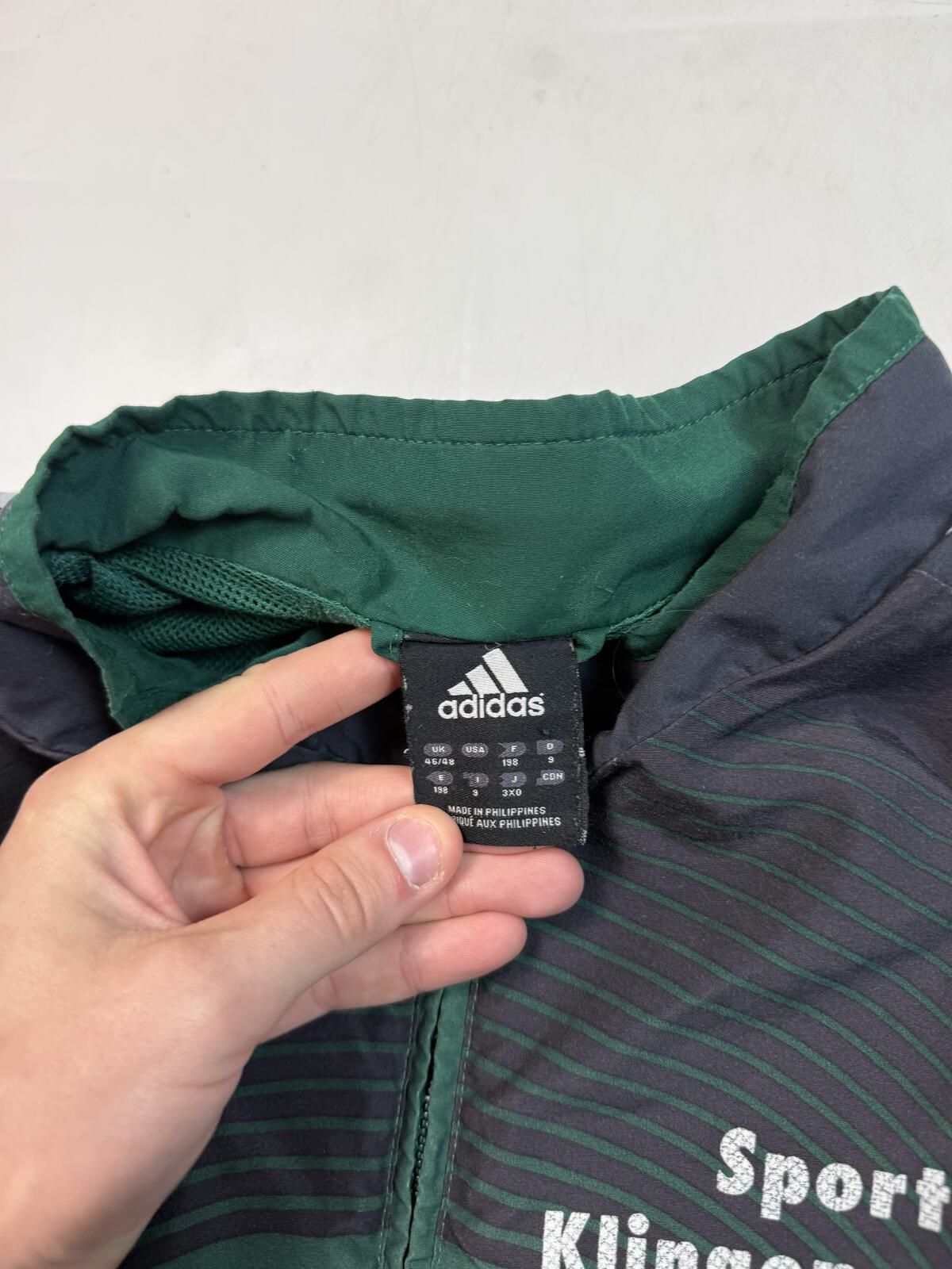 Vintage Y2K Adidas abstract track jacket (XL)