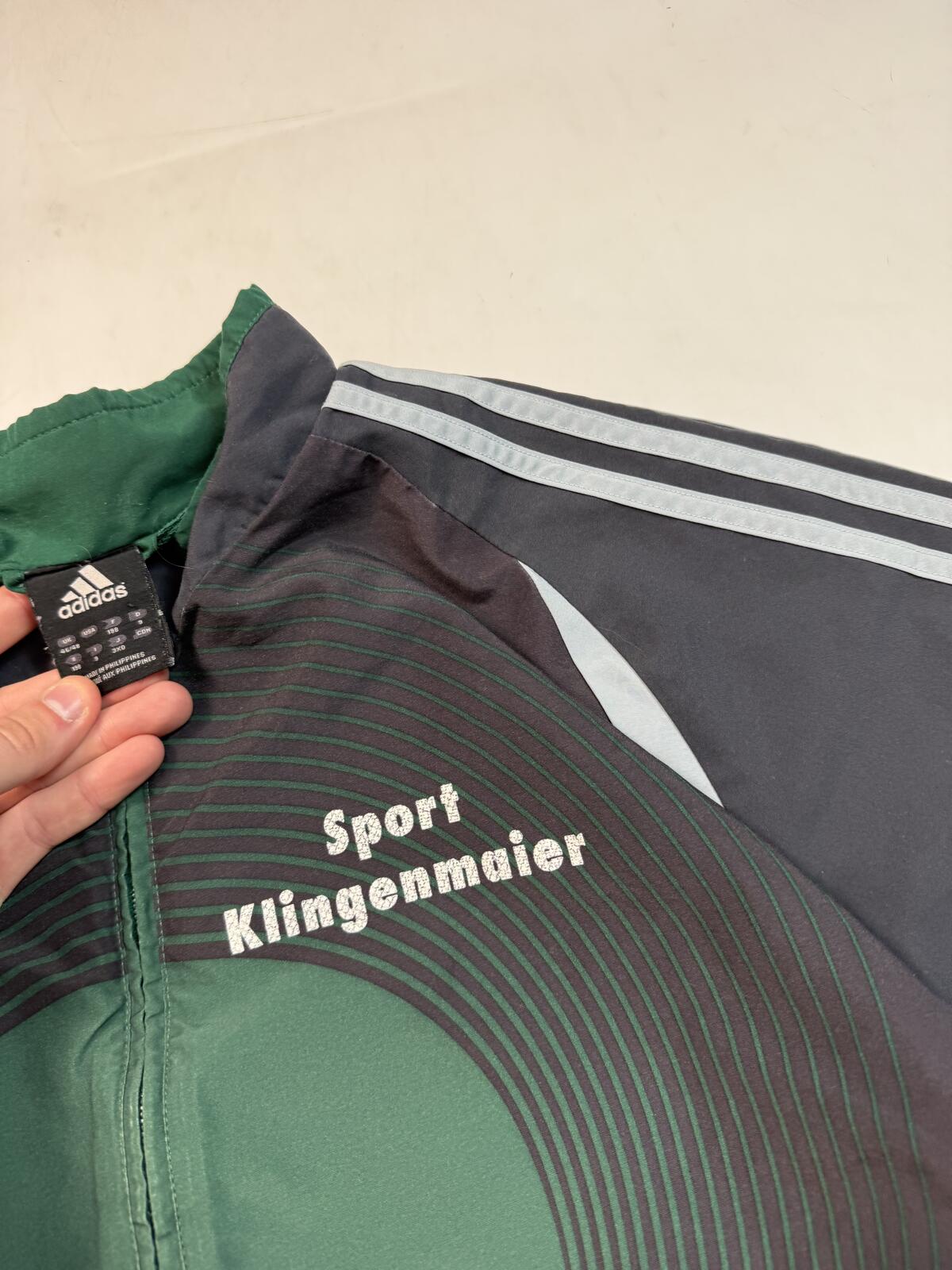 Vintage Y2K Adidas abstract track jacket (XL)