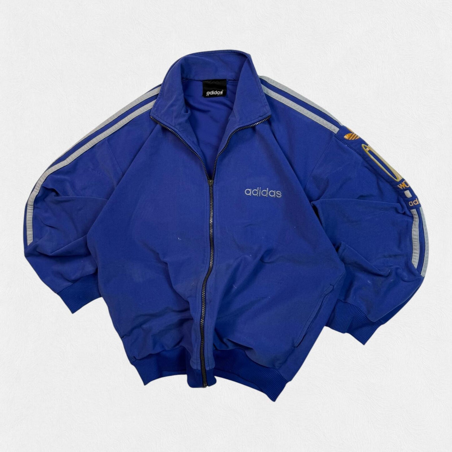 Vintage 90s adidas originals velour track top (M)