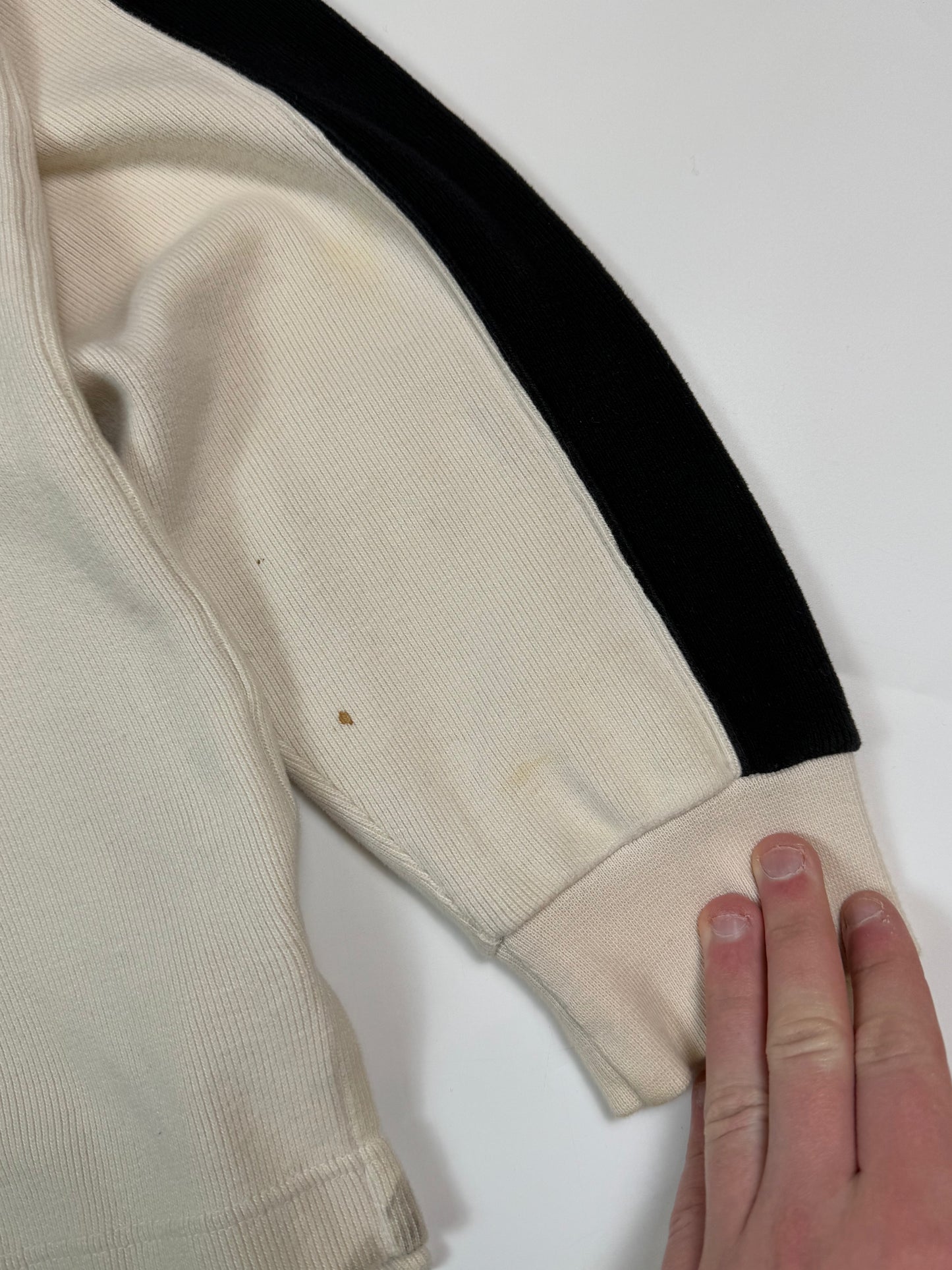 Vintage striped long sleeve rugby polo (L)