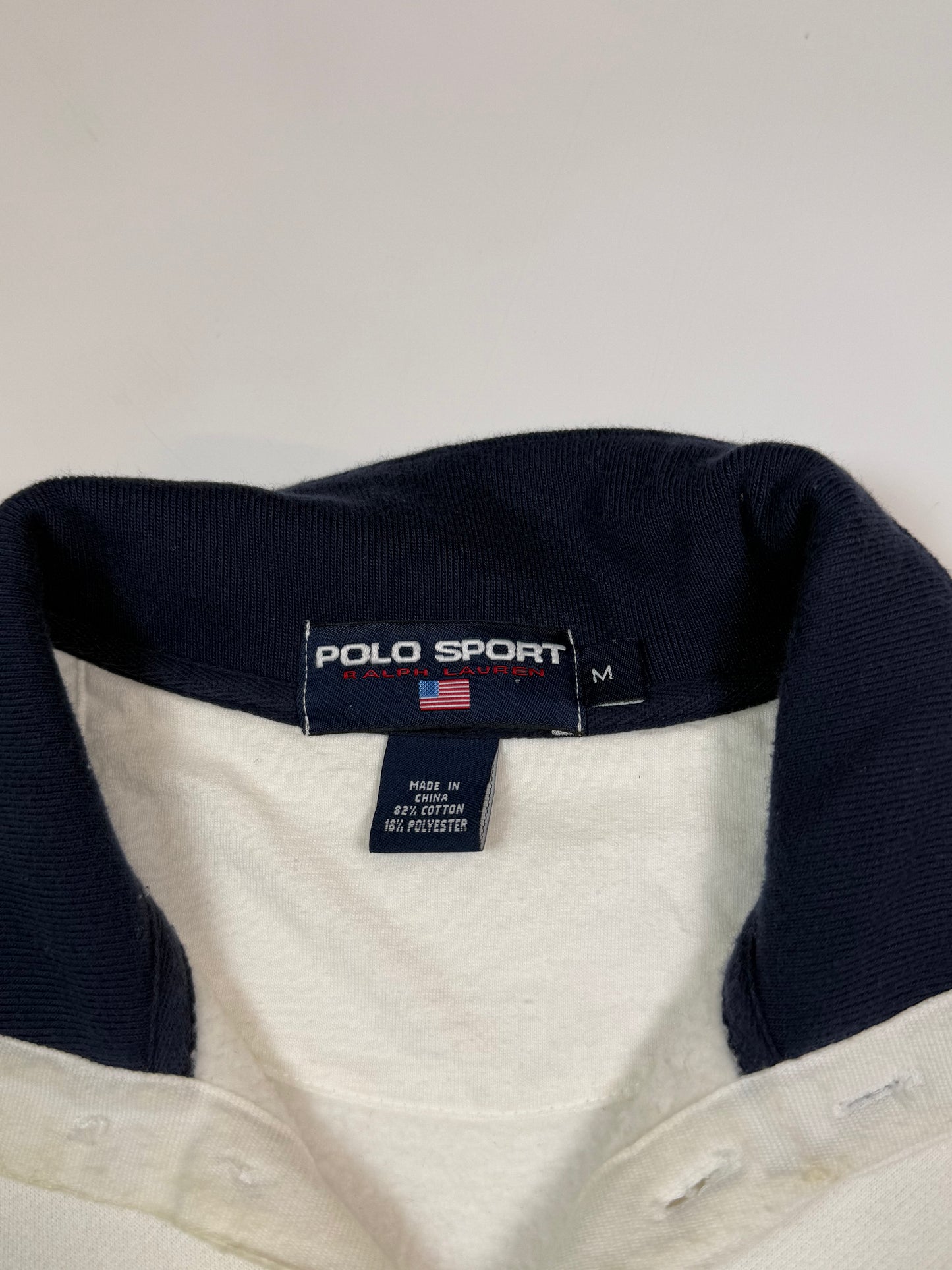 Vintage Polo Sport collared sweatshirt (M)
