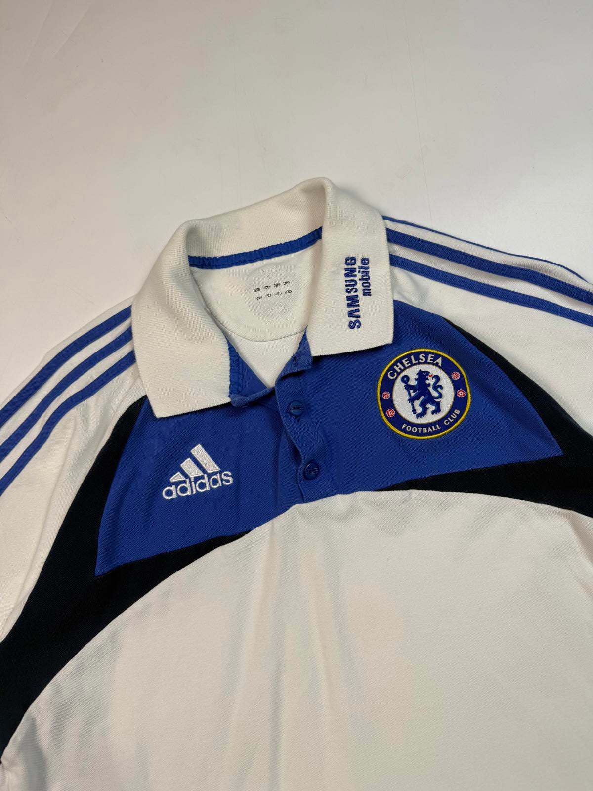 Vintage Chelsea 2007/08 Adidas football polo shirt (M)