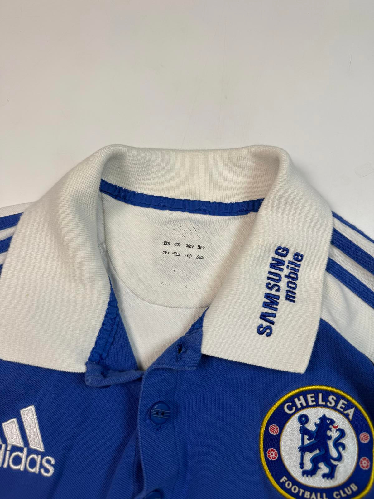 Vintage Chelsea 2007/08 Adidas football polo shirt (M)