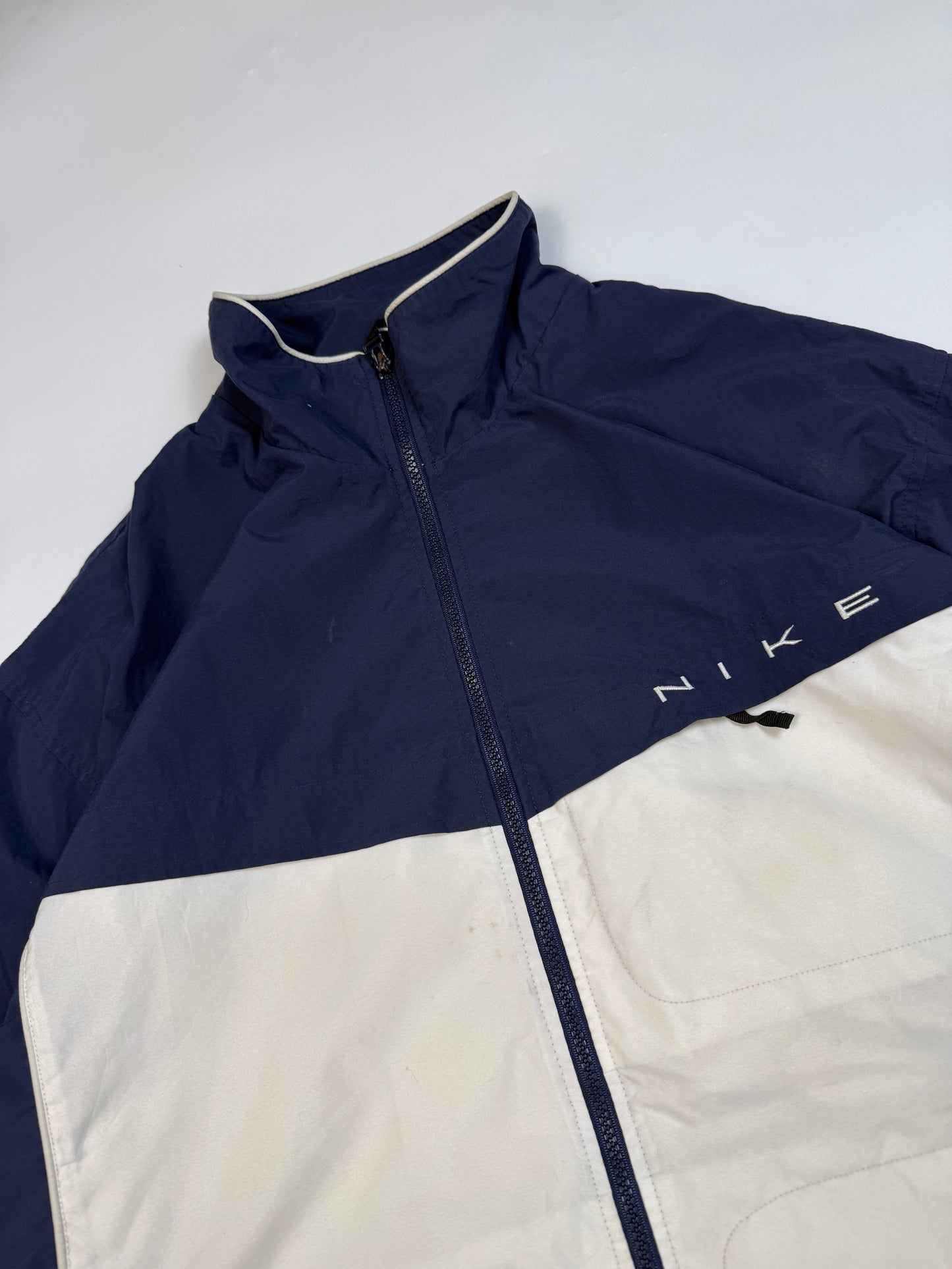 Vintage 90s Nike spell out colour block track jacket (M)