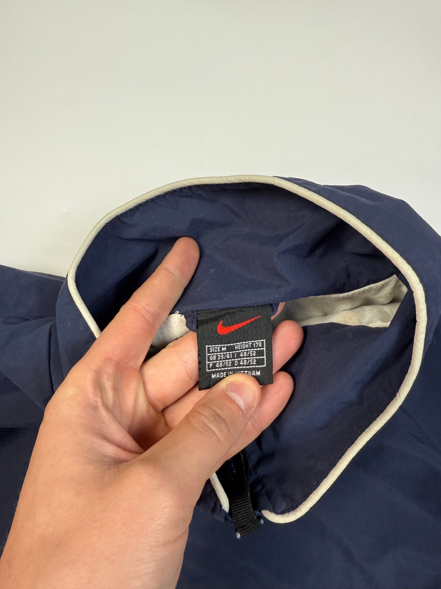 Vintage 90s Nike spell out colour block track jacket (M)