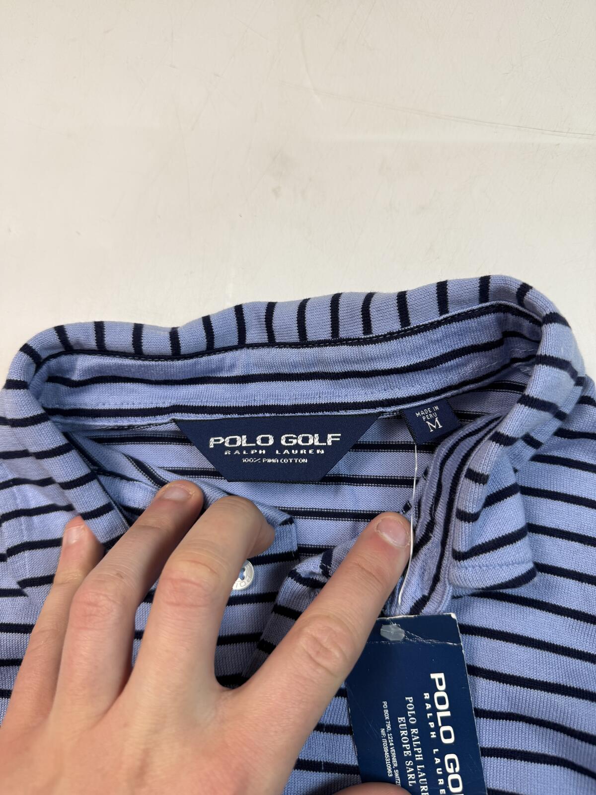 Ralph Lauren golf striped long sleeve polo shirt BNWT (M)