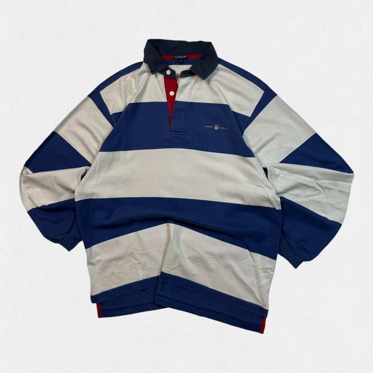 Vintage 90s Gant striped rugby polo shirt (M)
