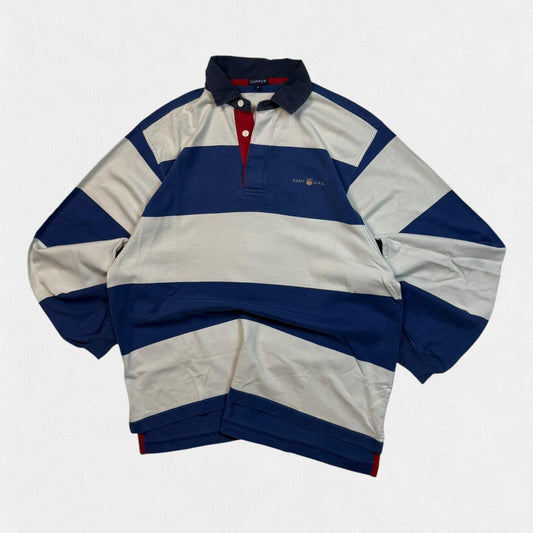 Vintage 90s Gant striped rugby polo shirt (M)