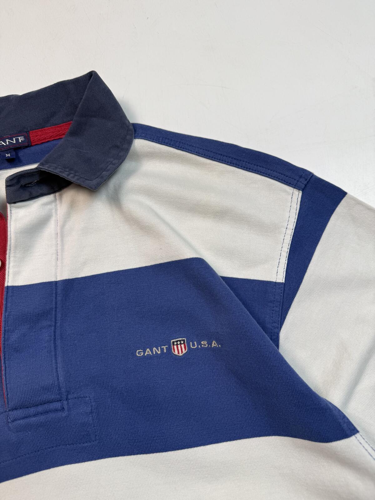 Vintage 90s Gant striped rugby polo shirt (M)
