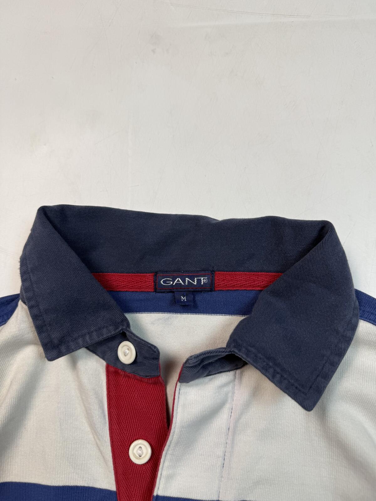 Vintage 90s Gant striped rugby polo shirt (M)