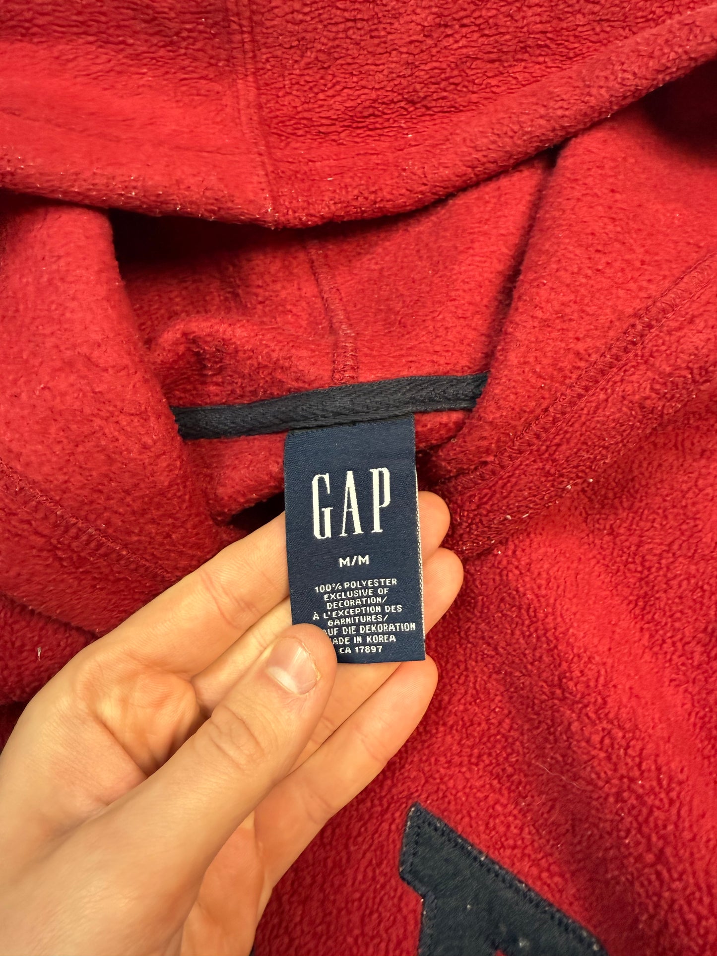 Vintage GAP spell out fleece hoodie (M)