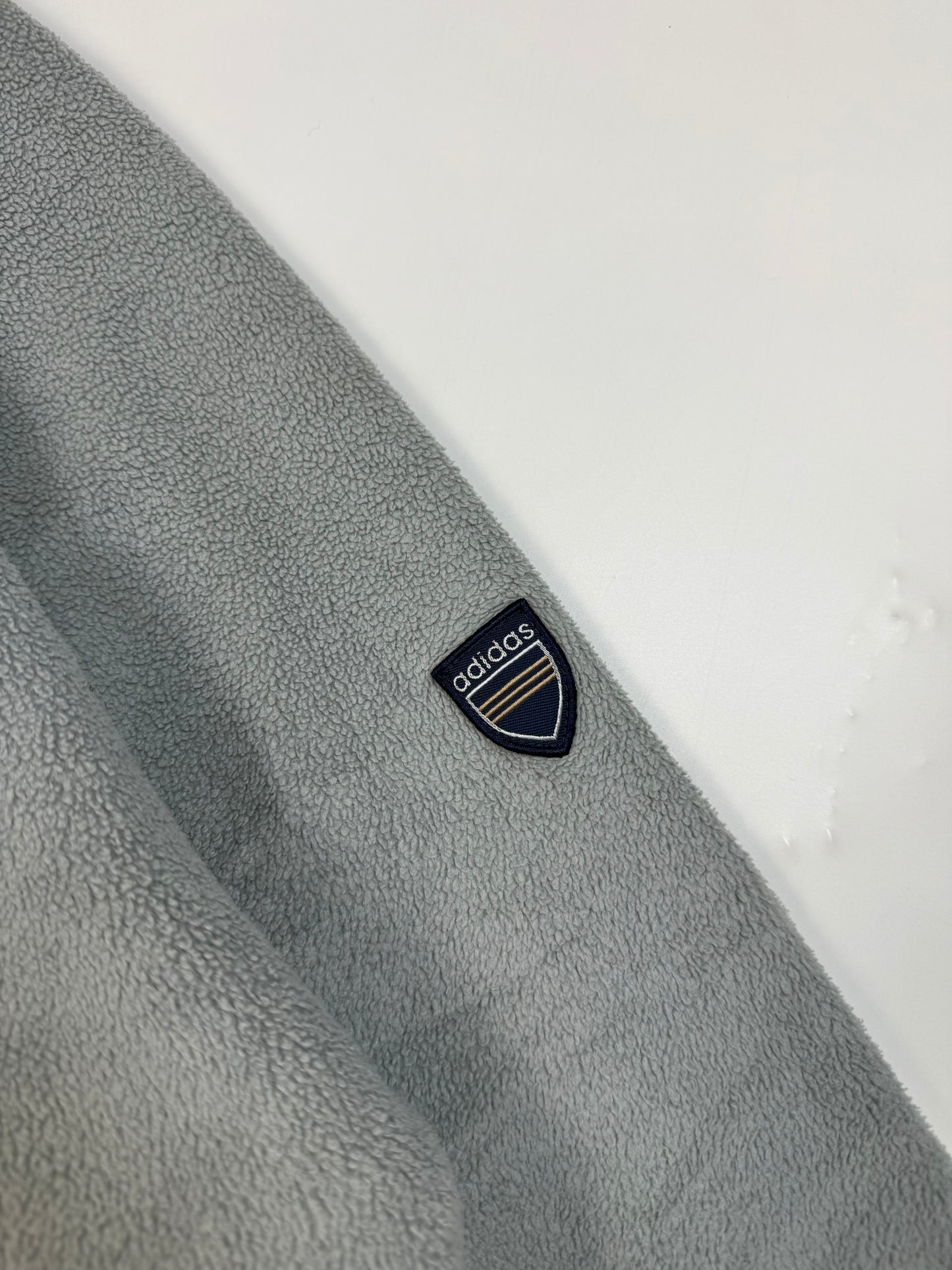 Vintage Adidas centre logo quarter zip fleece (M)