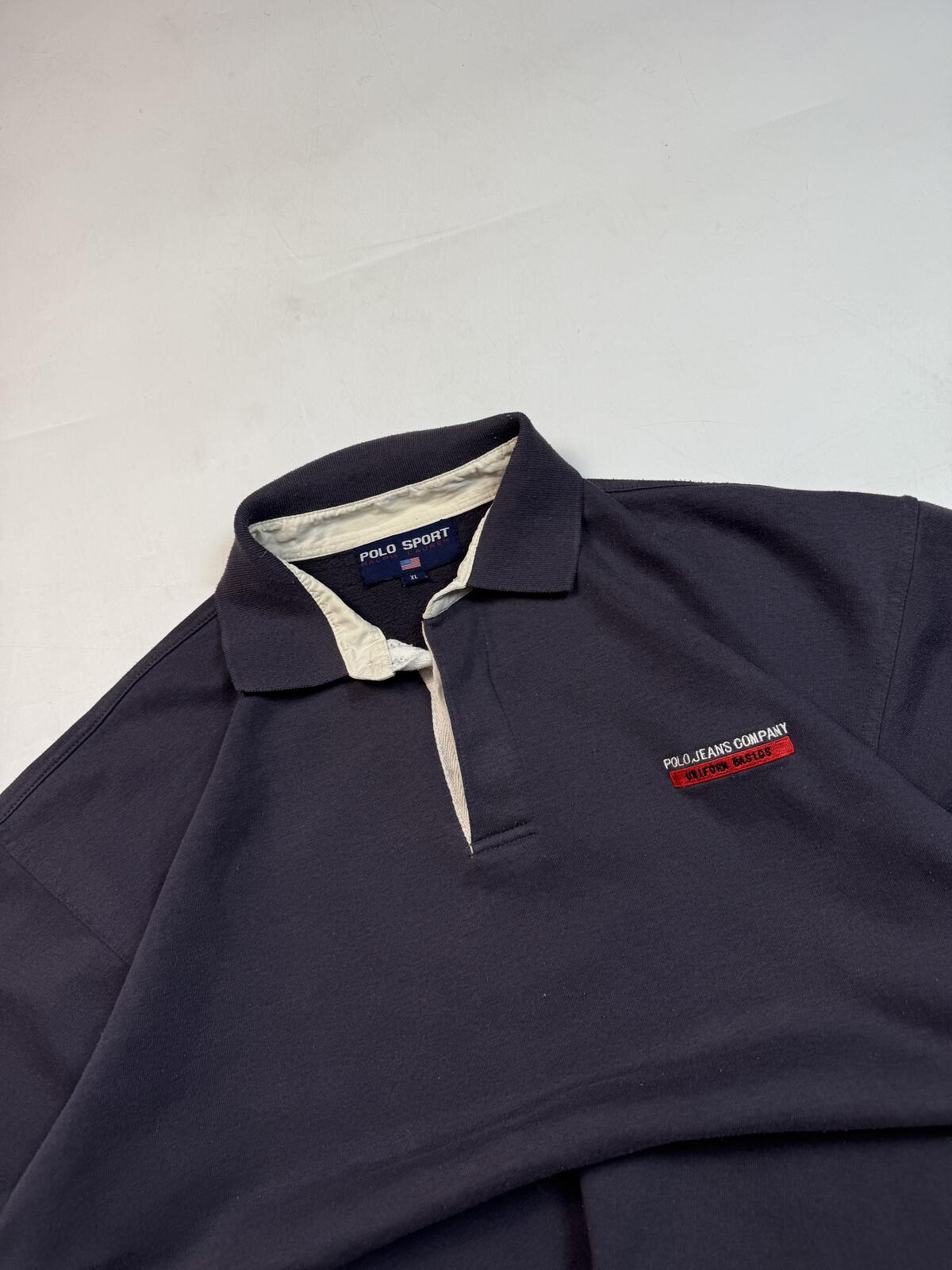 Vintage 90s Ralph Lauren polo sport collared sweatshirt (XL)