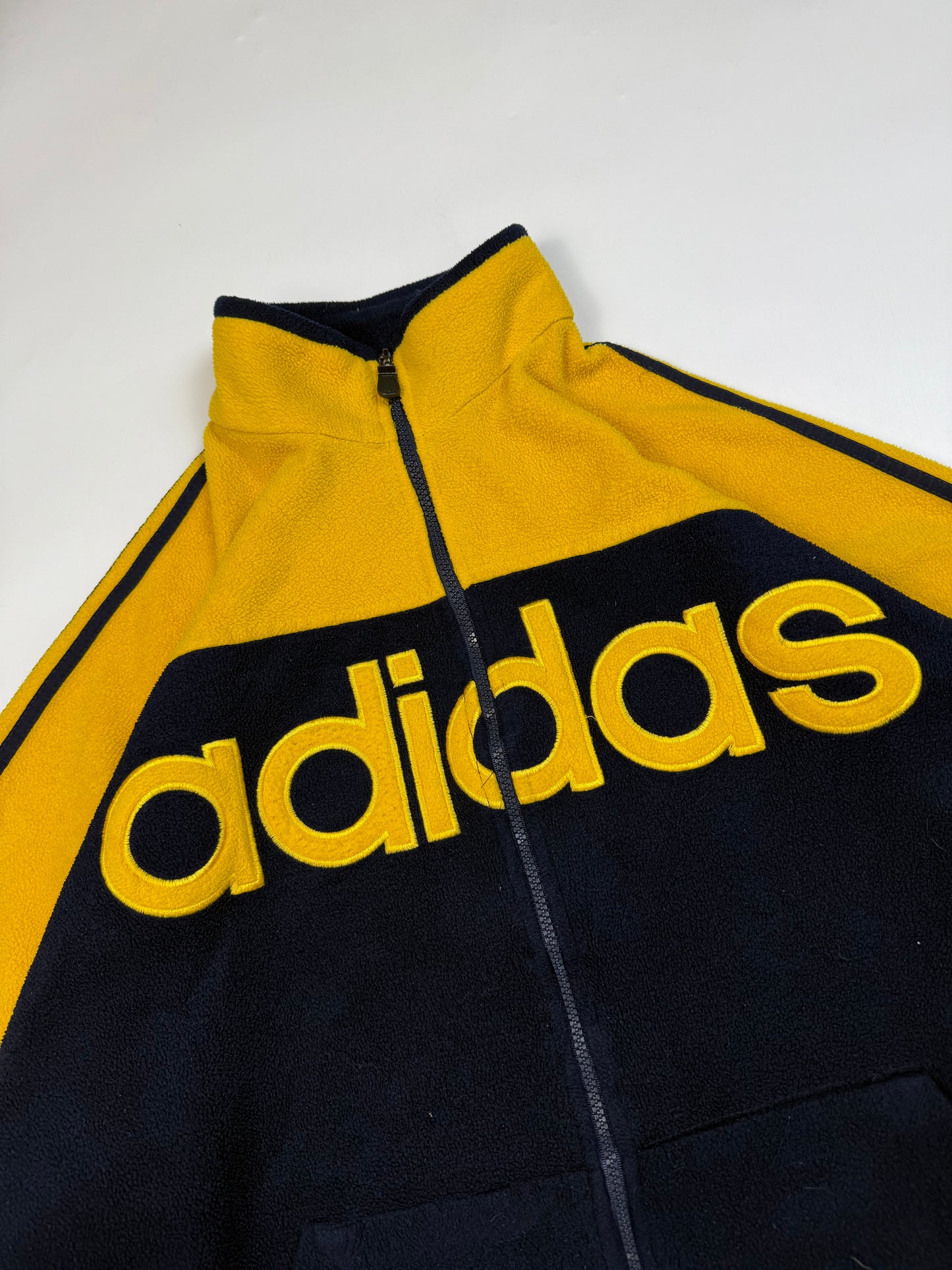 Vintage 90s Adidas originals spell out full zip fleece (XL)