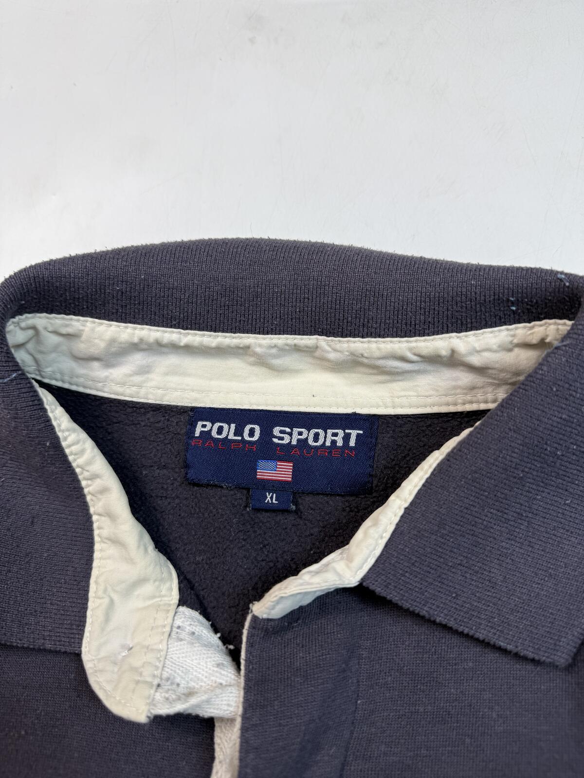 Vintage 90s Ralph Lauren polo sport collared sweatshirt (XL)