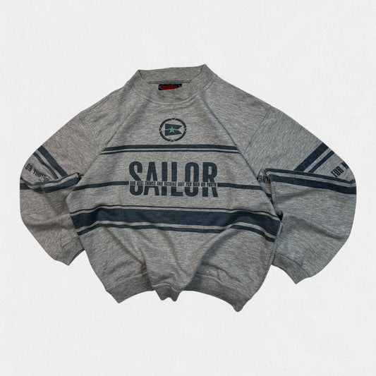 Vintage 90s sailor graphic crewneck sweatshirt (L)