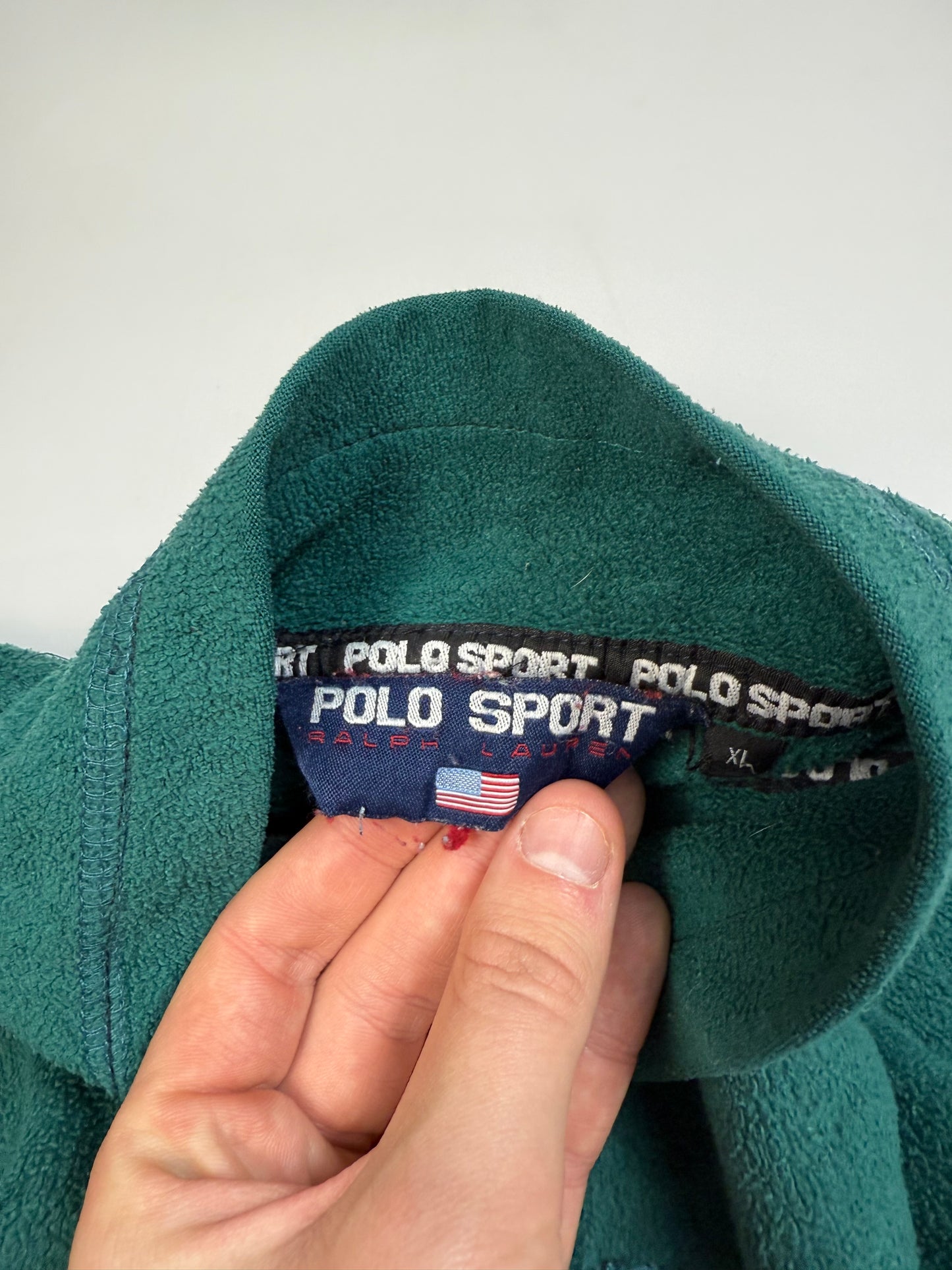 Vintage 90s Polo sport spell out fleece (XL)