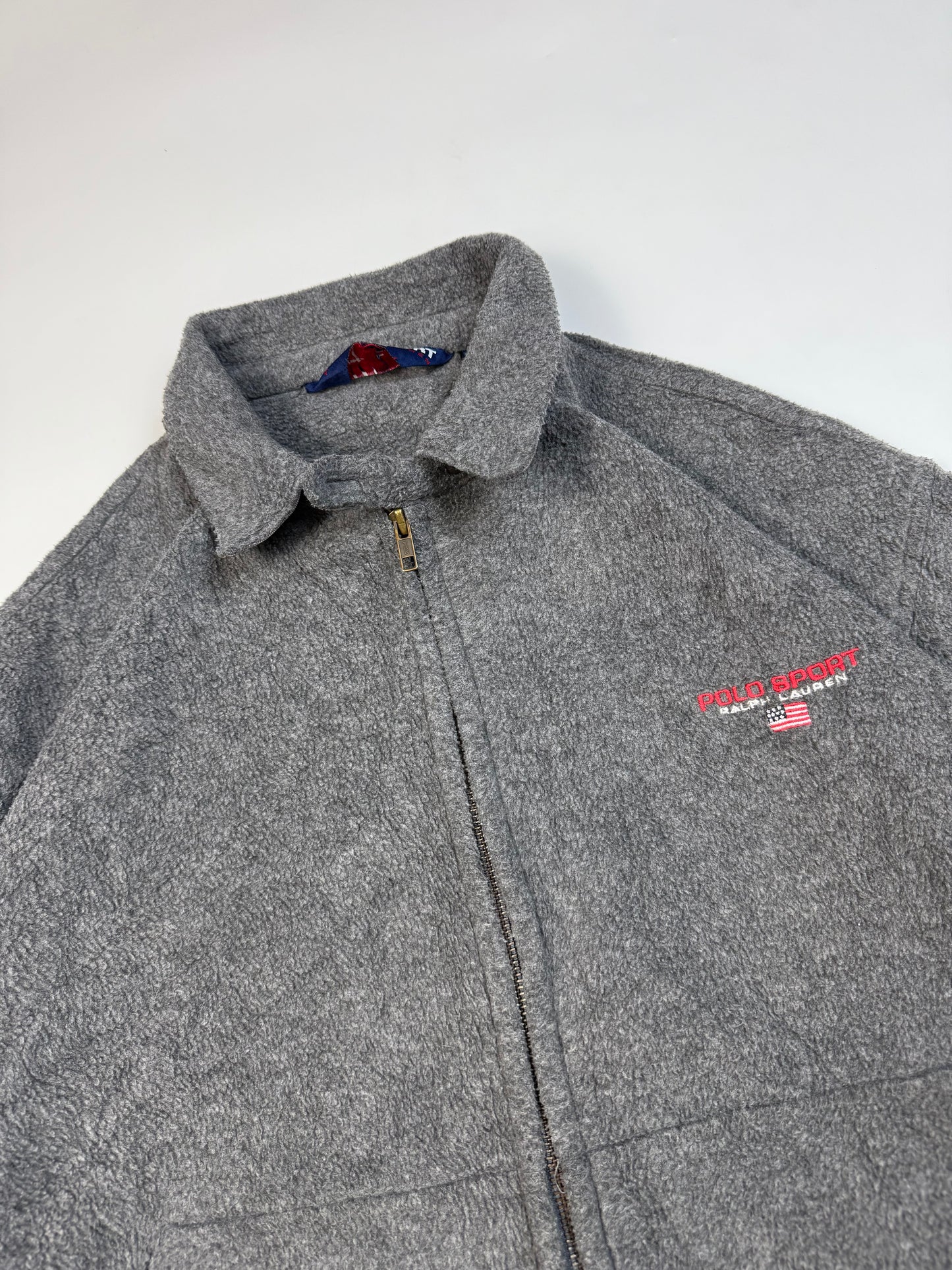 Vintage 90s Polo Sport fleece harrington jacket (L)