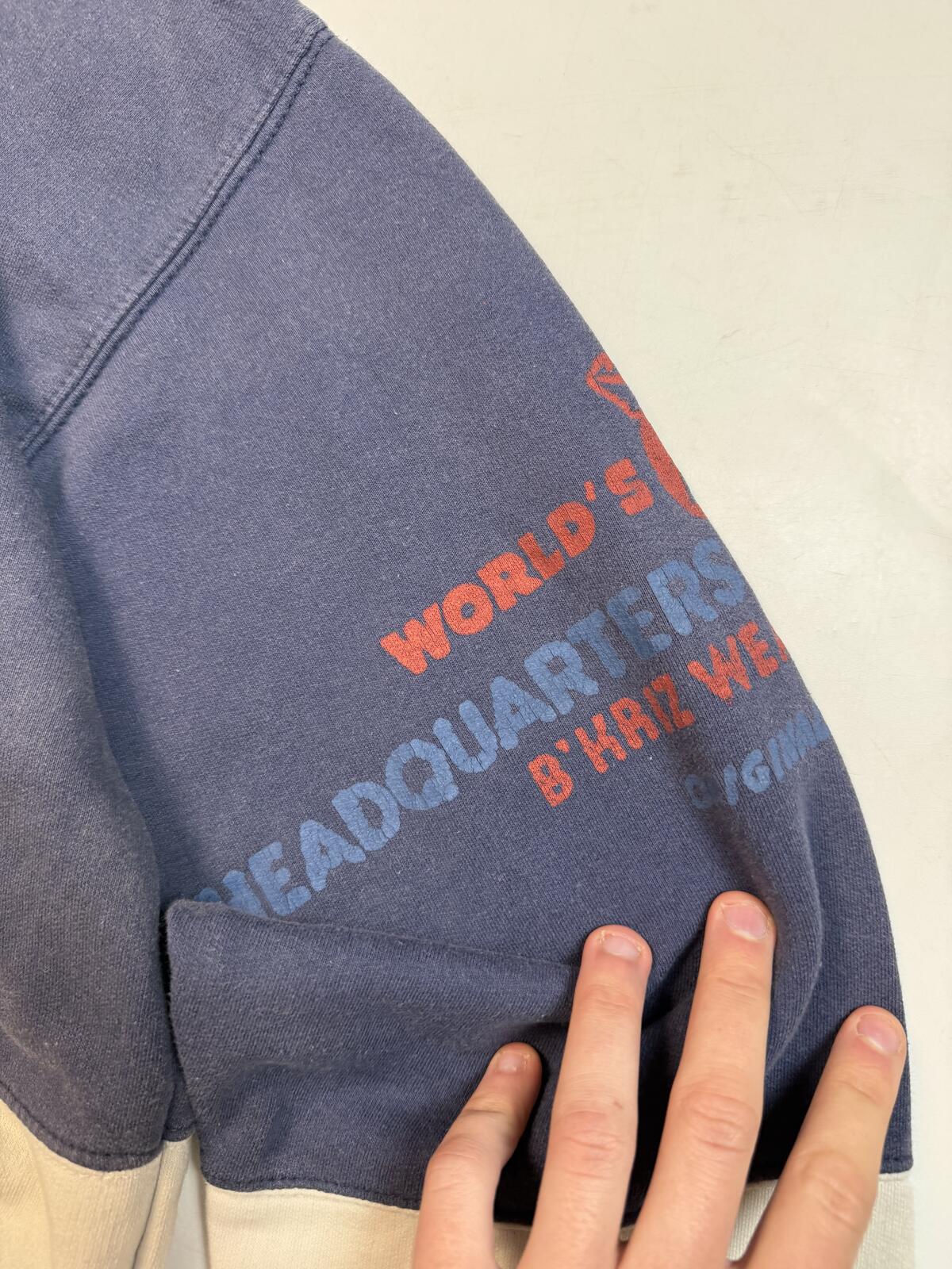 Vintage 90s colour block graphic sweatshirt (L)
