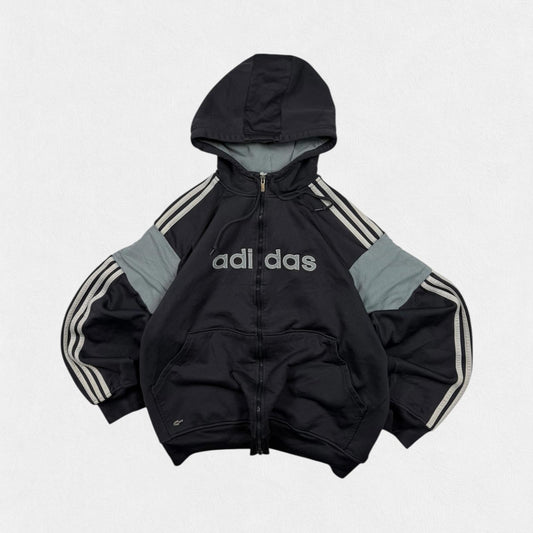 Vintage Adidas spell out full zip hoodie (XL)