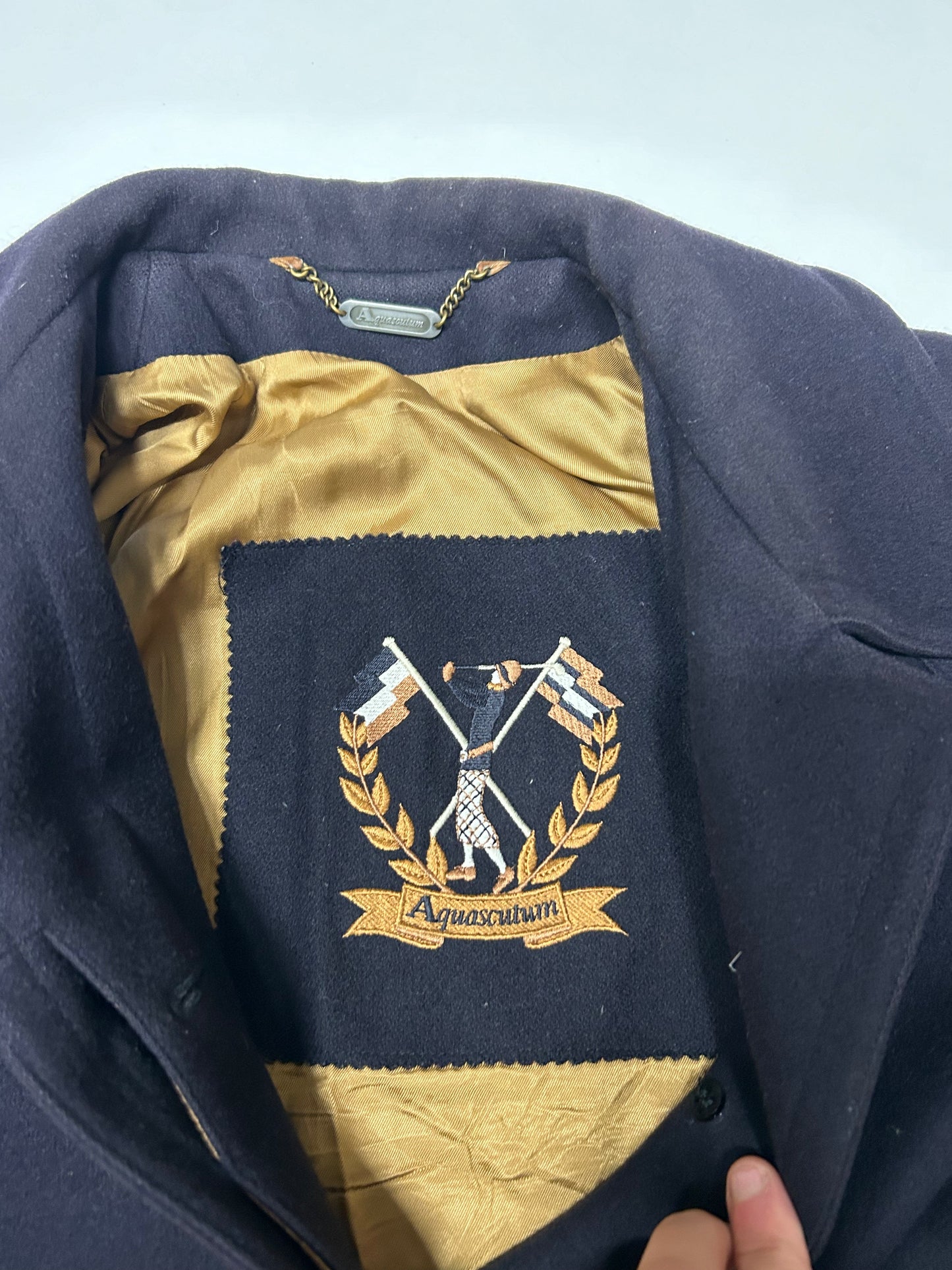 Vintage Aquascutum golf wool coat (M)