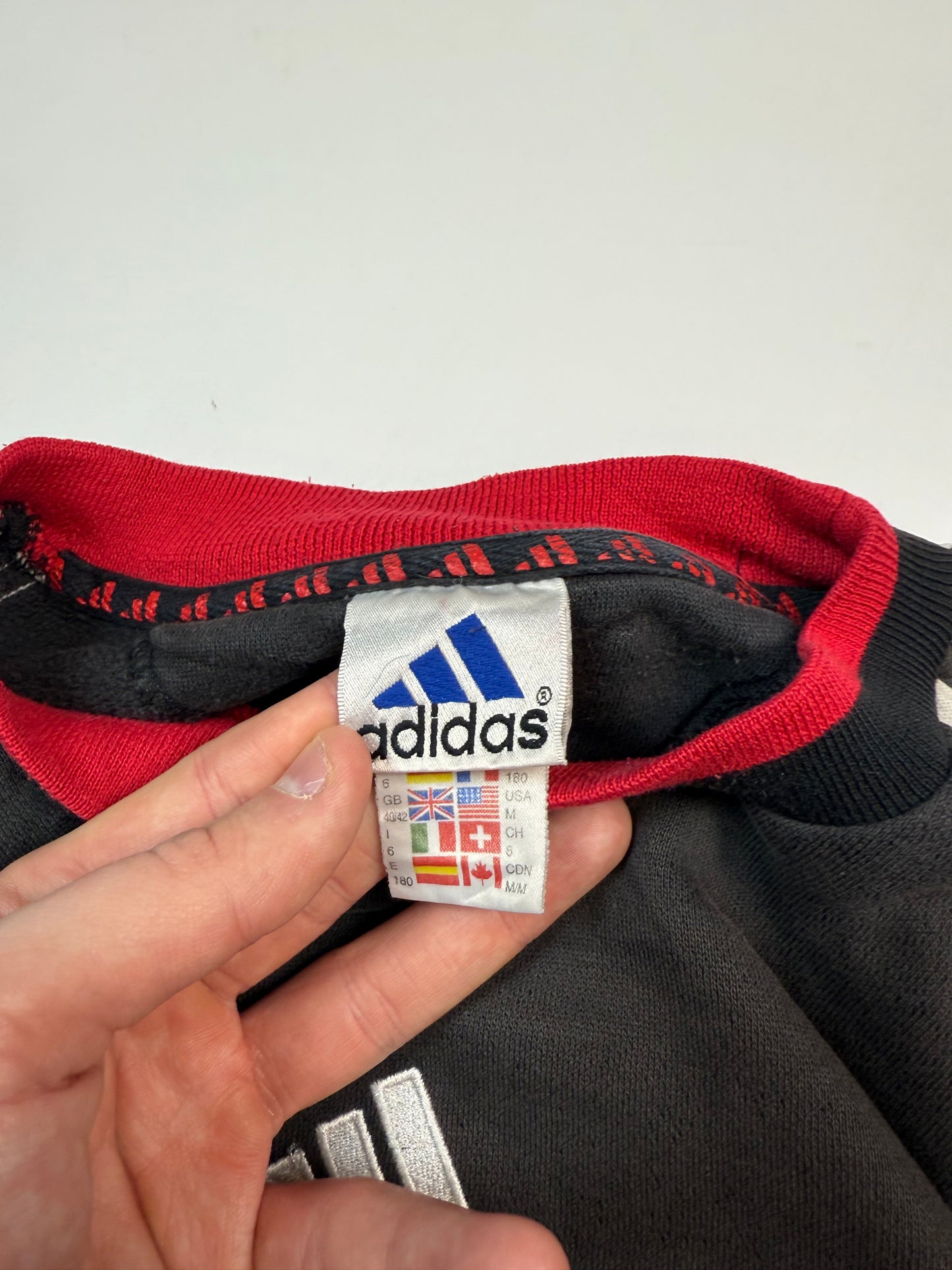 Vintage Adidas centre logo colour block sweatshirt (M)
