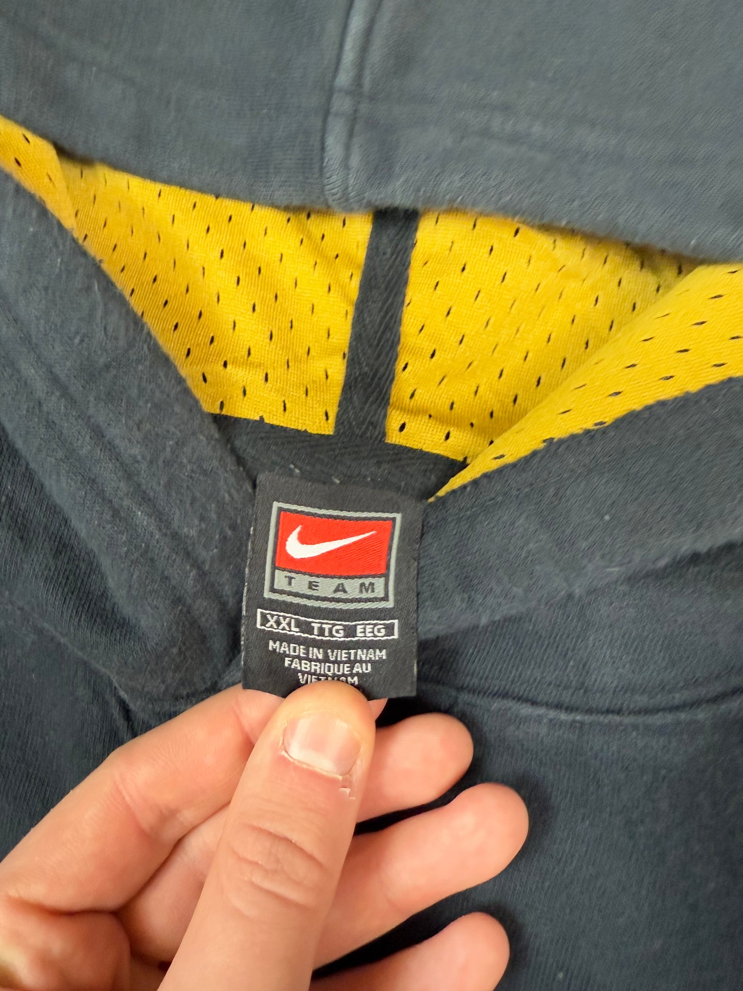 Vintage 90s Nike Mizzou centre swoosh hoodie (XXL)