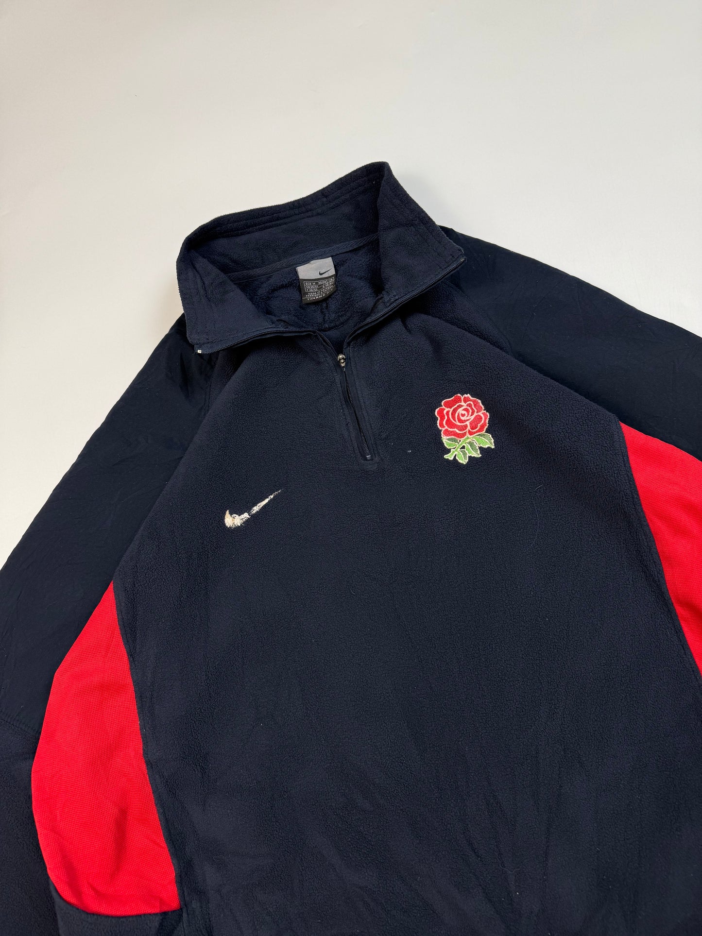 Vintage England Nike rugby union quarter zip fleece (M)