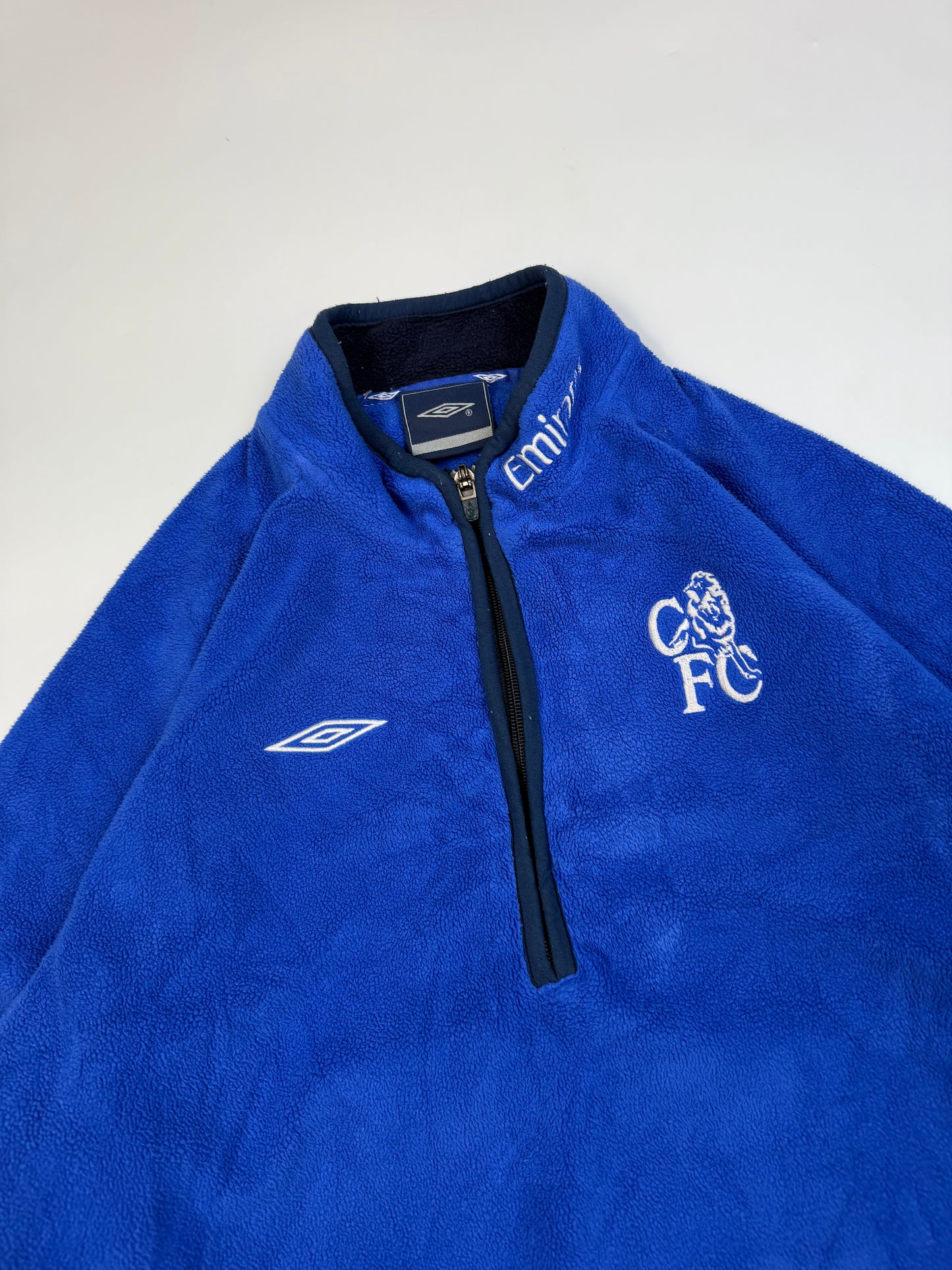 Vintage Chelsea 2001-03 Umbro quarter zip fleece (XS)