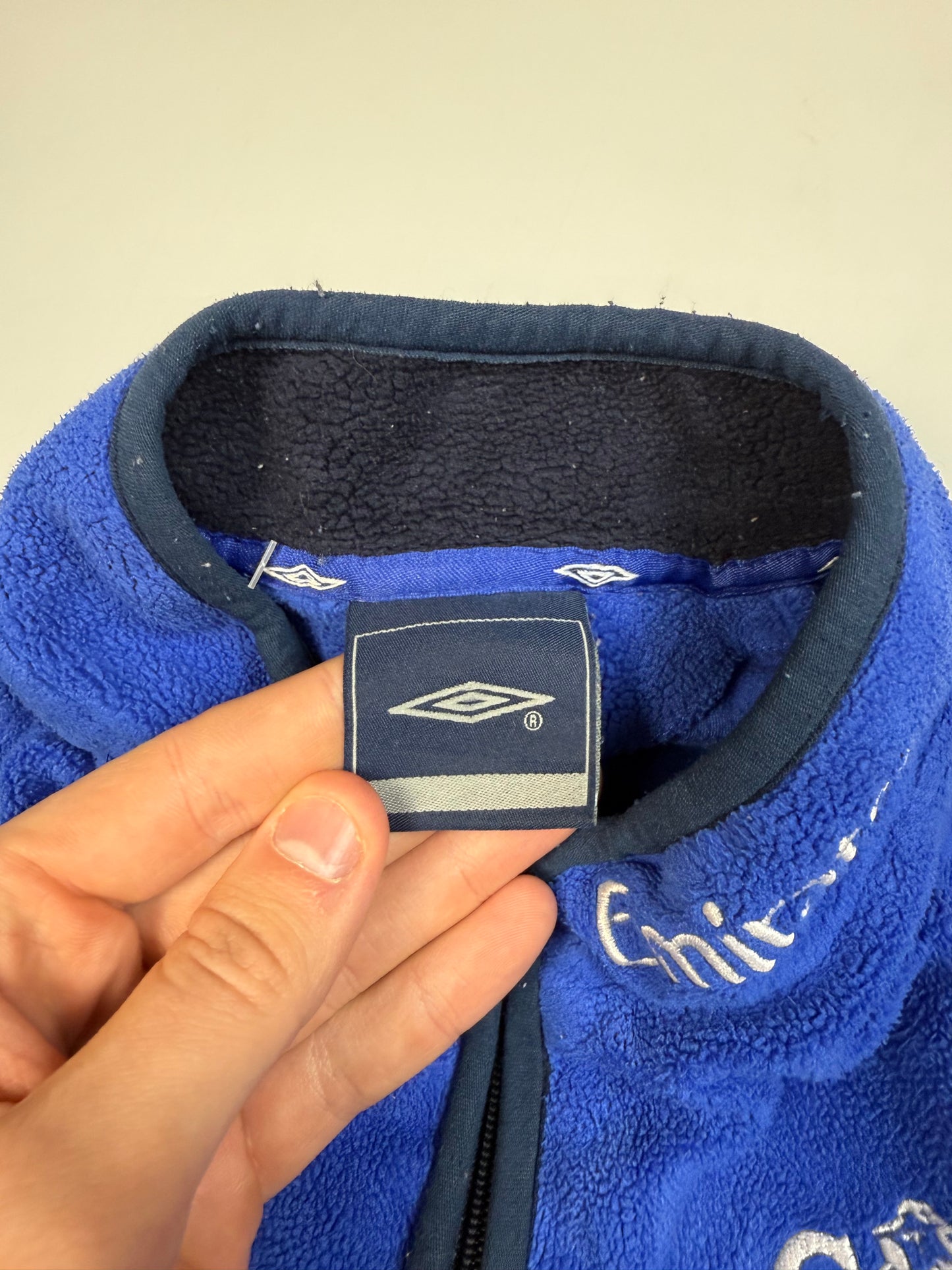 Vintage Chelsea 2001-03 Umbro quarter zip fleece (XS)