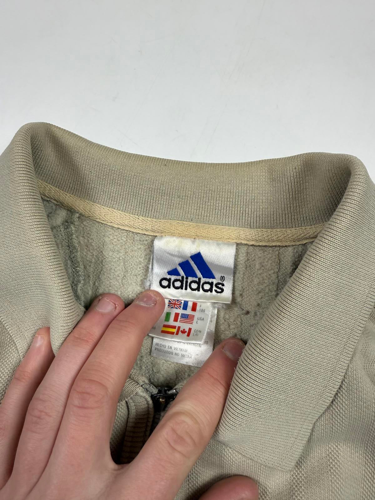 Vintage 90s Adidas quarter zip sweatshirt (L)