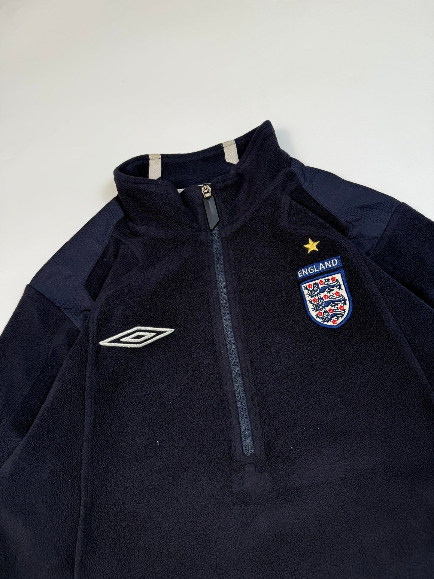 Vintage England 2004-05 Umbro football quarter zip fleece (S)