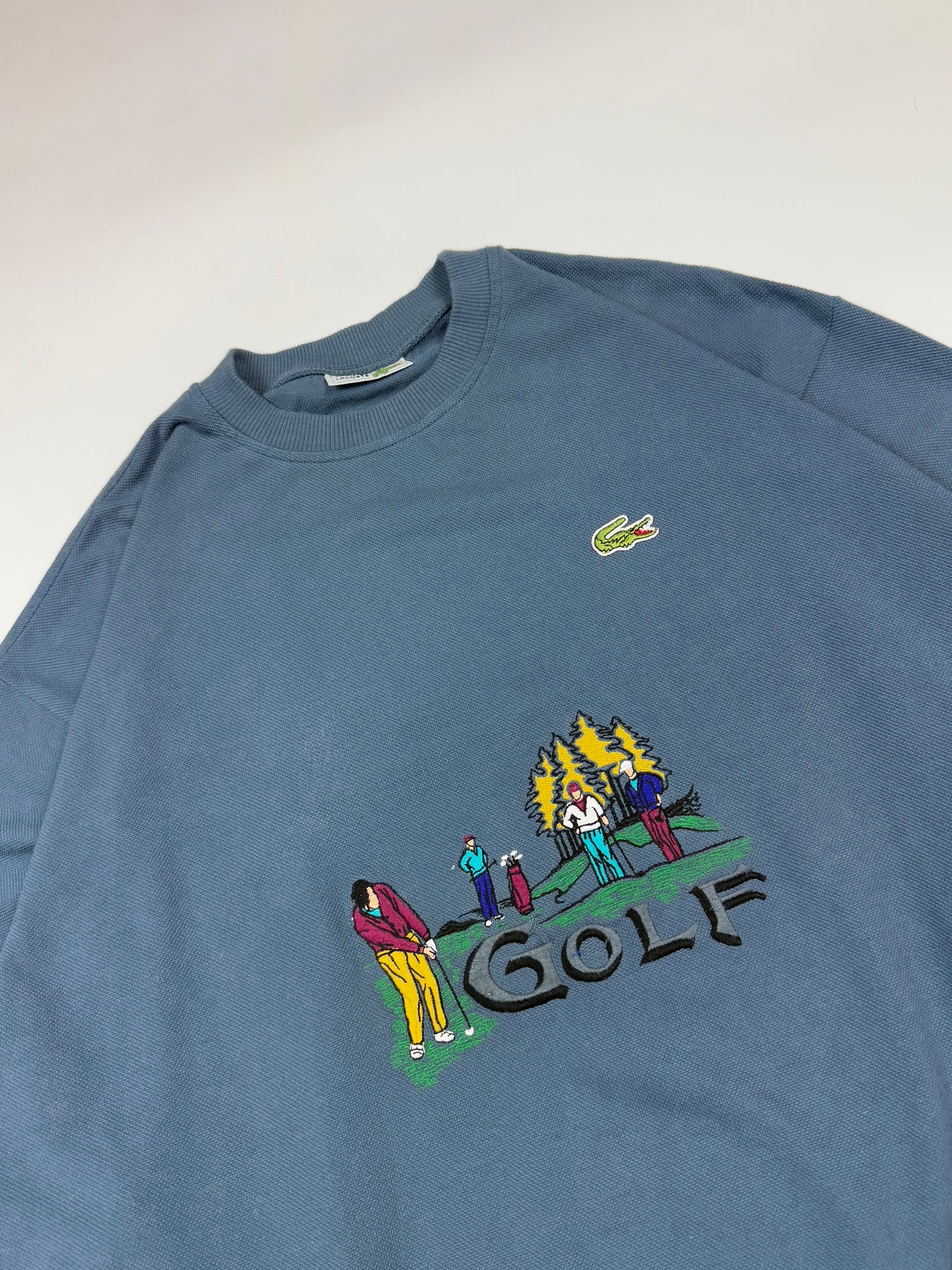 Vintage 80s Lacoste La chemise golf sweatshirt (XL)