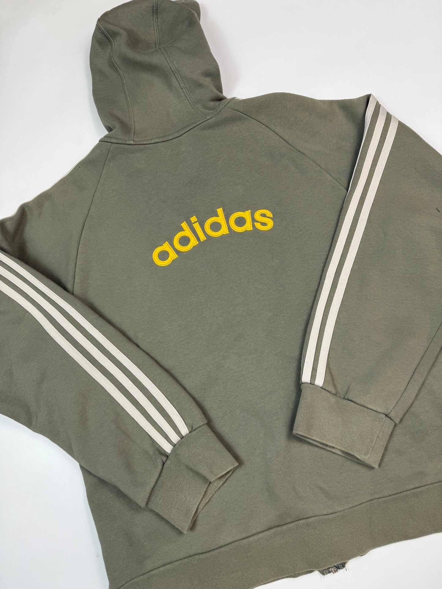 Vintage Adidas spell out full zip hoodie (XL)