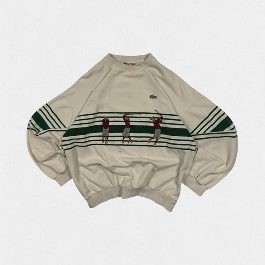 Vintage 80s Lacoste chemise golf sweatshirt (M)
