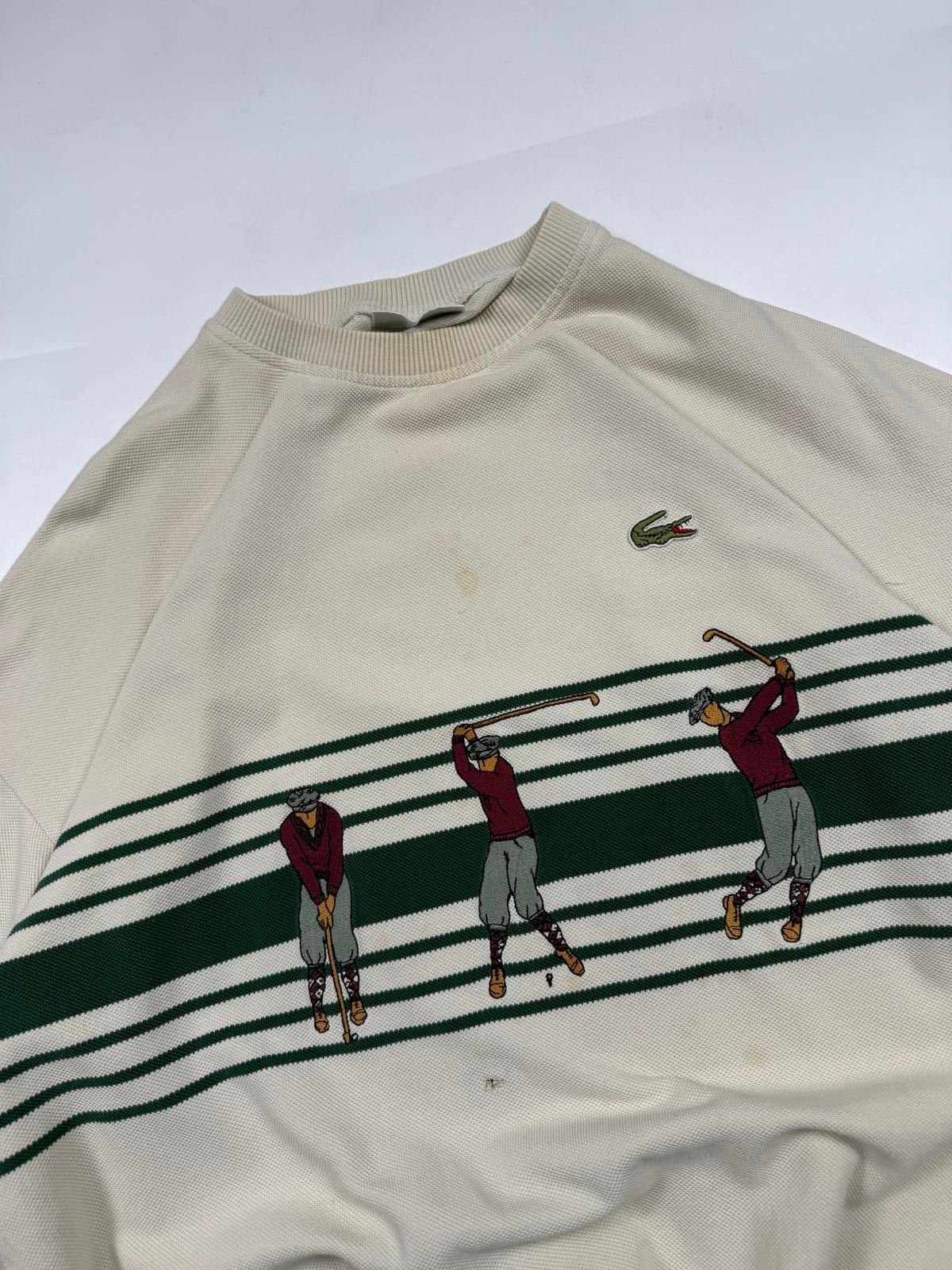Vintage 80s Lacoste chemise golf sweatshirt (M)
