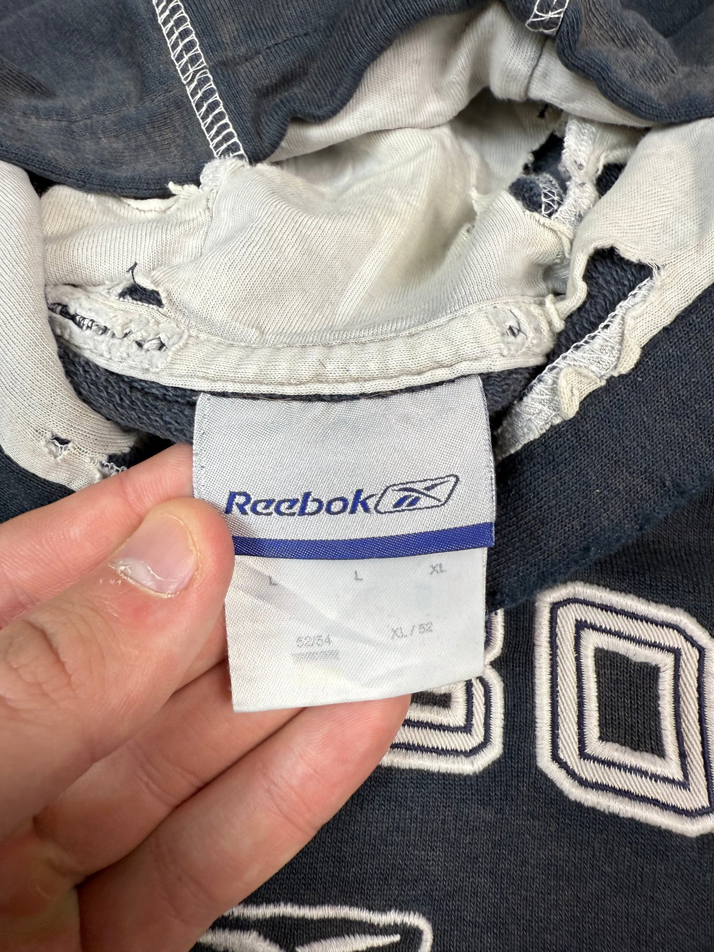 Vintage Reebok spell out hoodie (L)