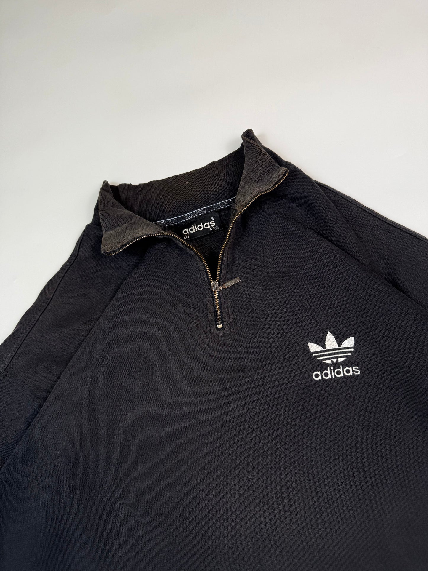 Vintage 90s Adidas originals quarter zip sweatshirt (L)