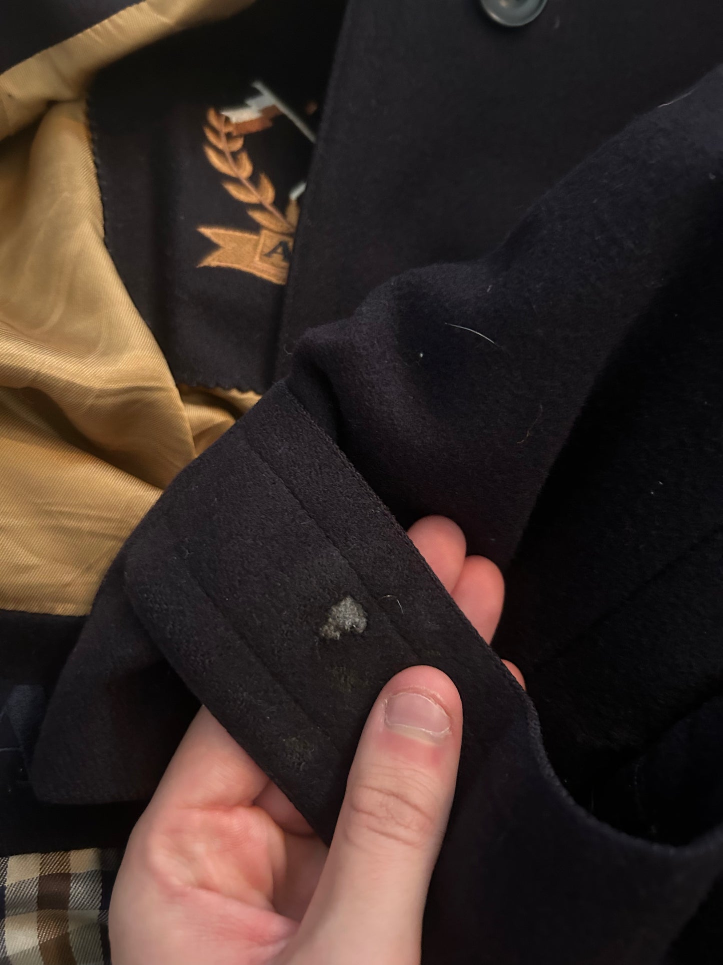 Vintage Aquascutum golf wool coat (M)