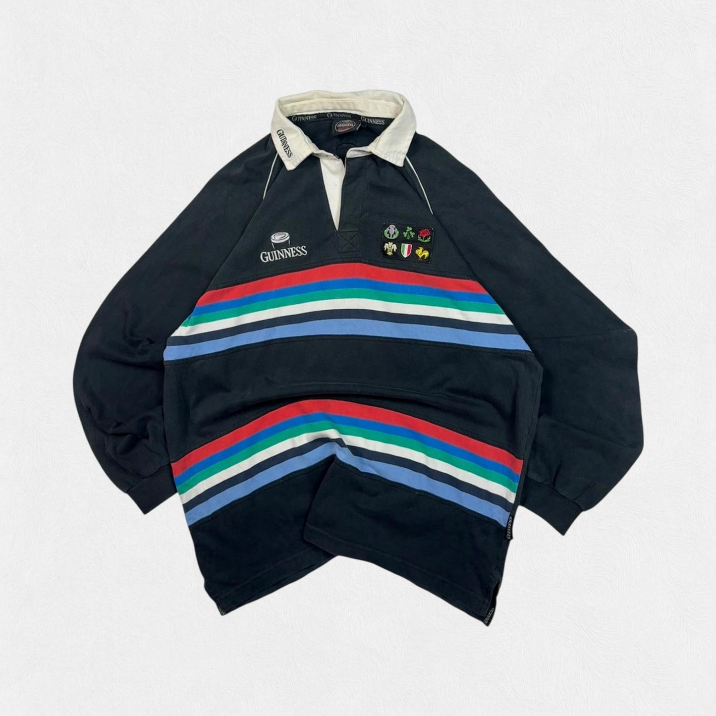 Vintage Guinness six nations rugby union shirt (XL)