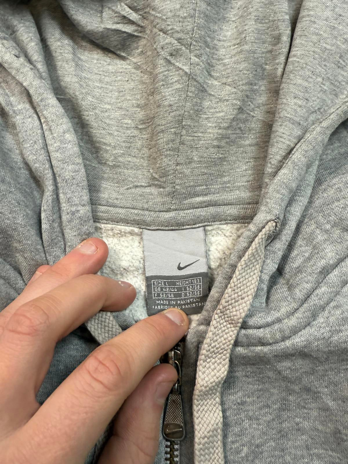 Vintage Nike mini swoosh zip up hoodie (L)