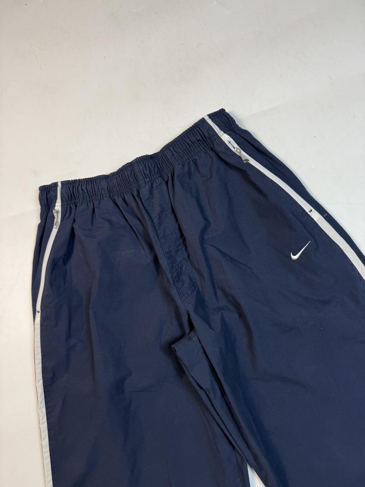 Vintage Y2K Nike side stripe baggy track pants (L)