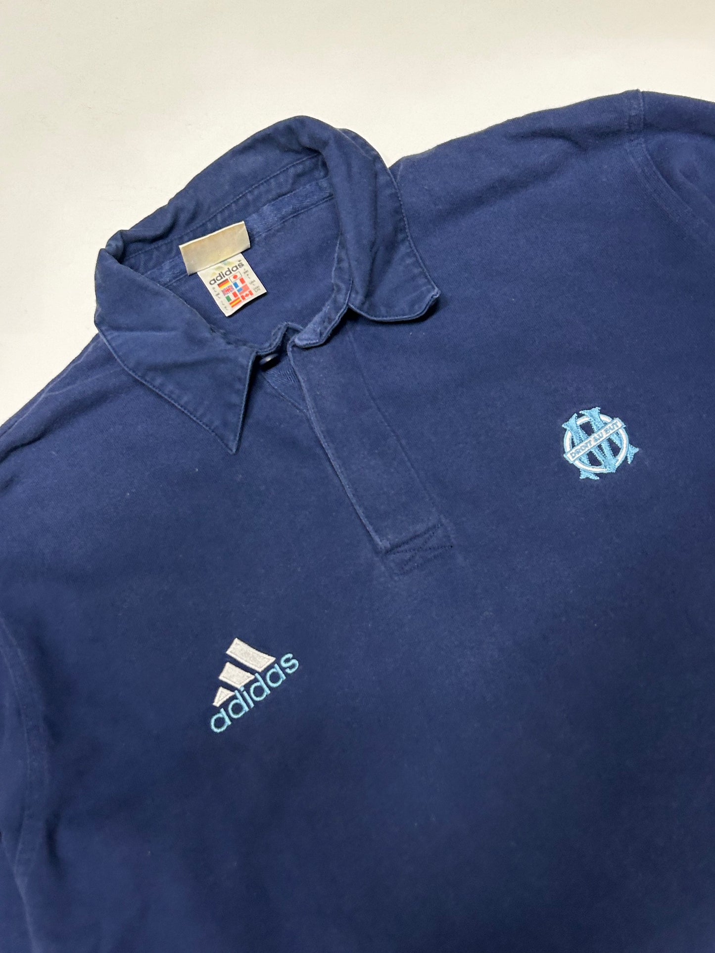 Vintage Olympique Marseille 1999 Adidas football polo shirt (L)