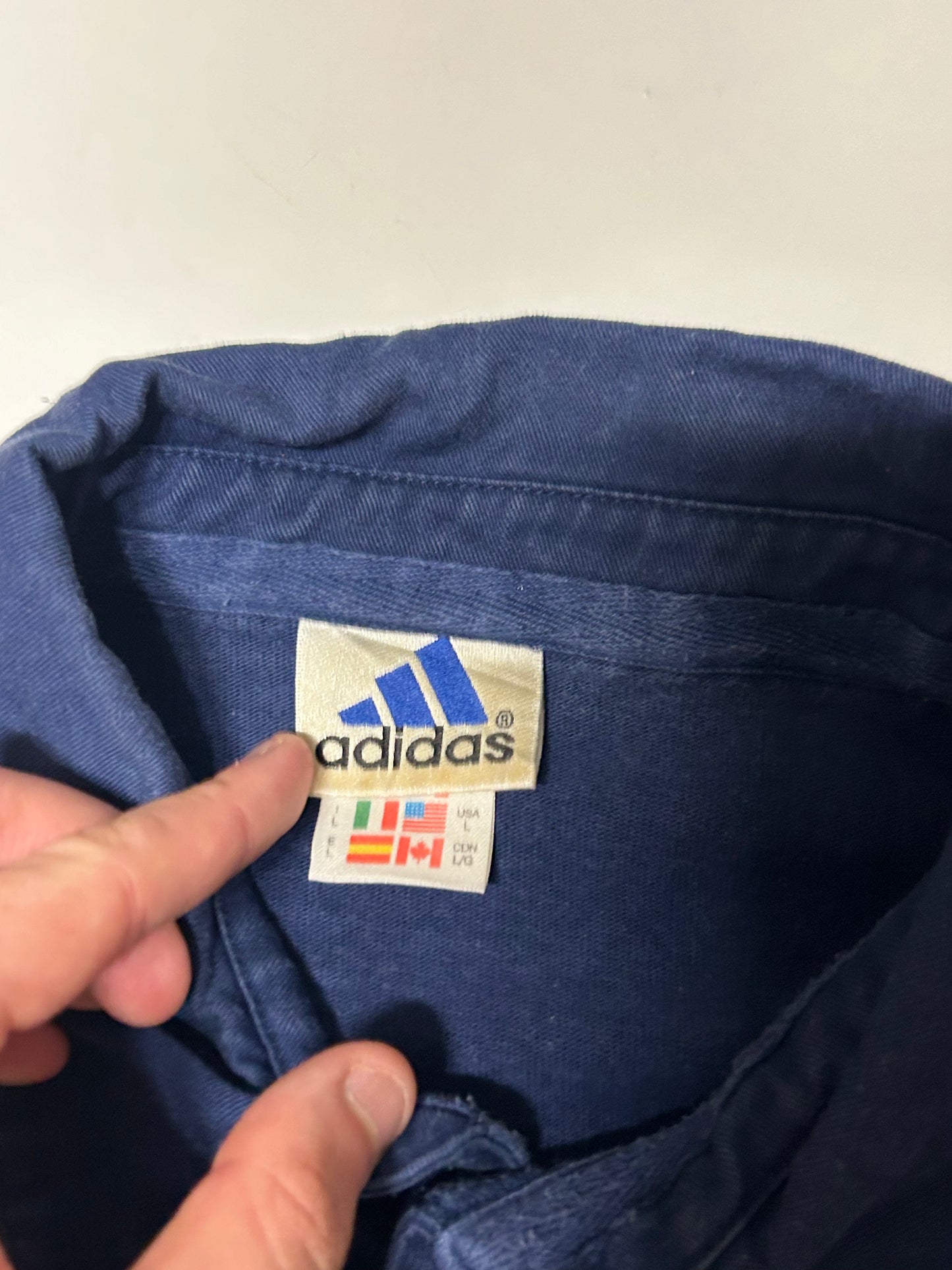 Vintage Olympique Marseille 1999 Adidas football polo shirt (L)