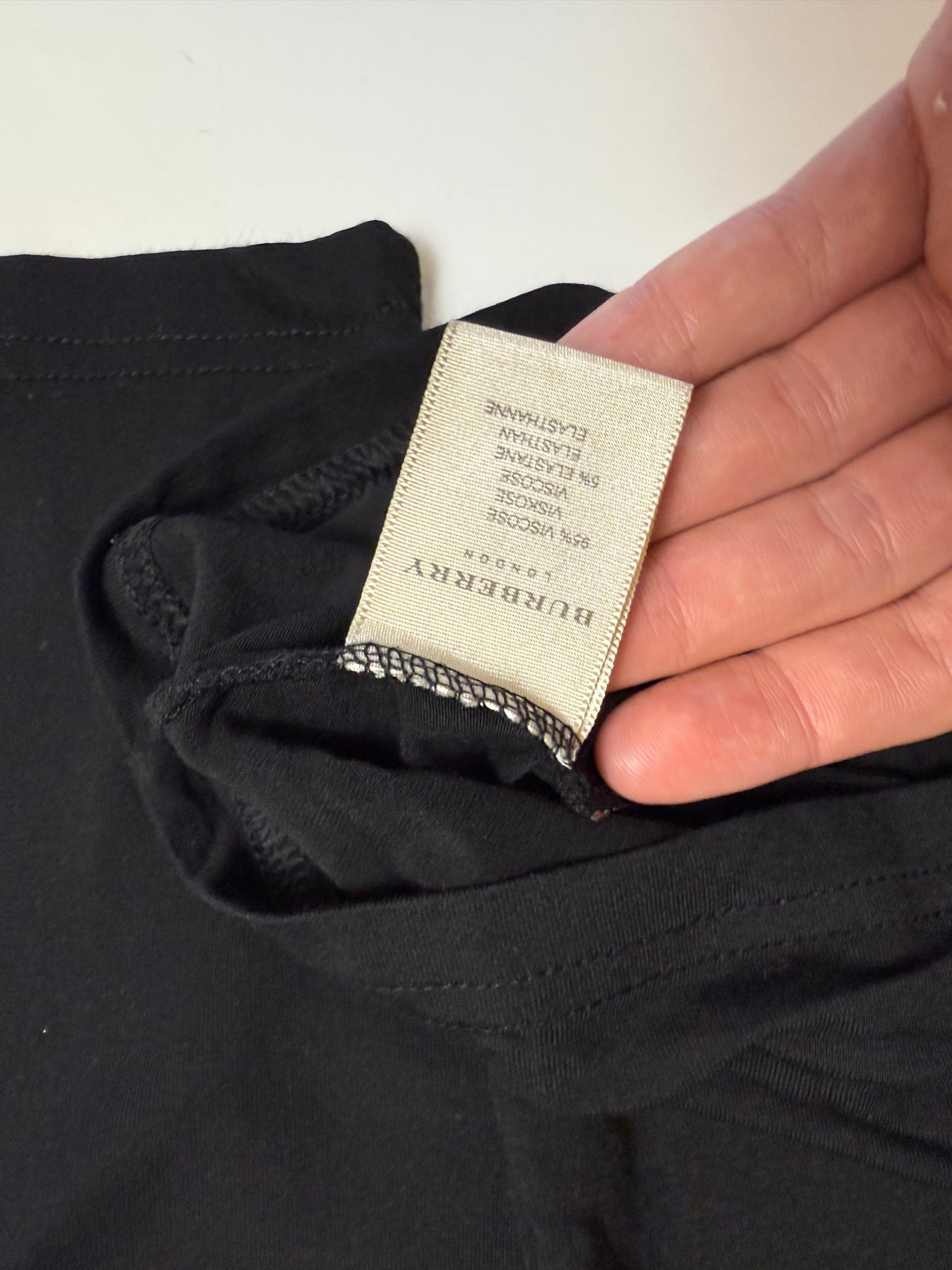 Burberry centre logo long sleeve tee (L)