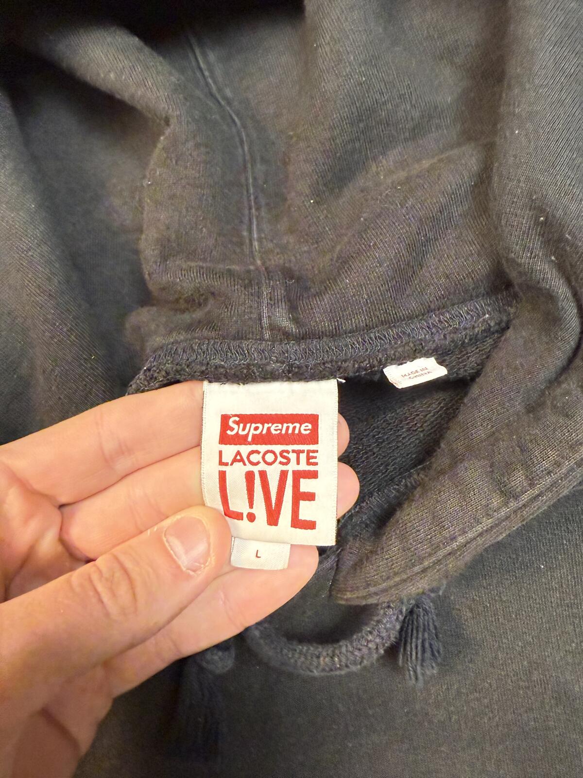 Supreme x Lacoste live SS18 hoodie (L)