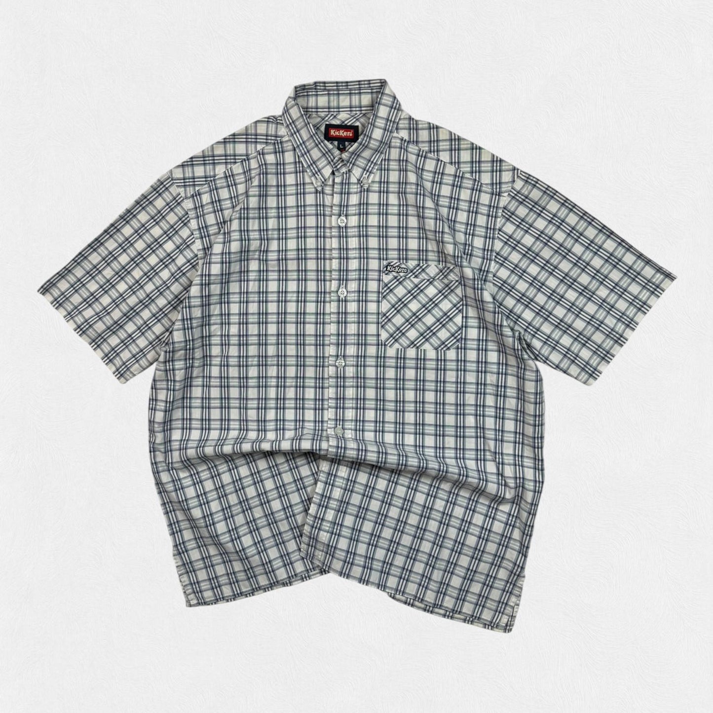 Vintage Kickers checkered short sleeve shirt (L)
