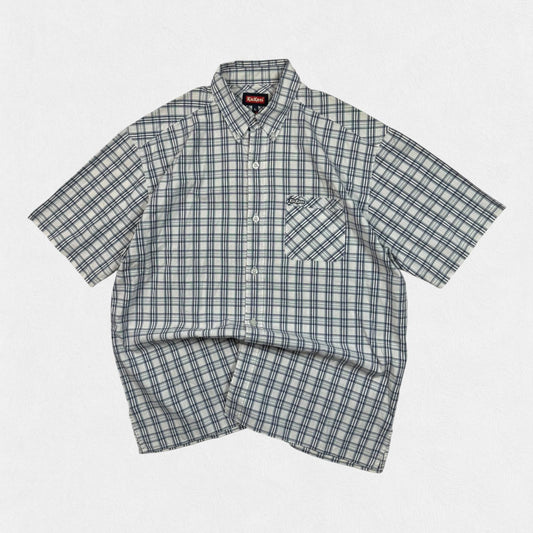 Vintage Kickers checkered short sleeve shirt (L)