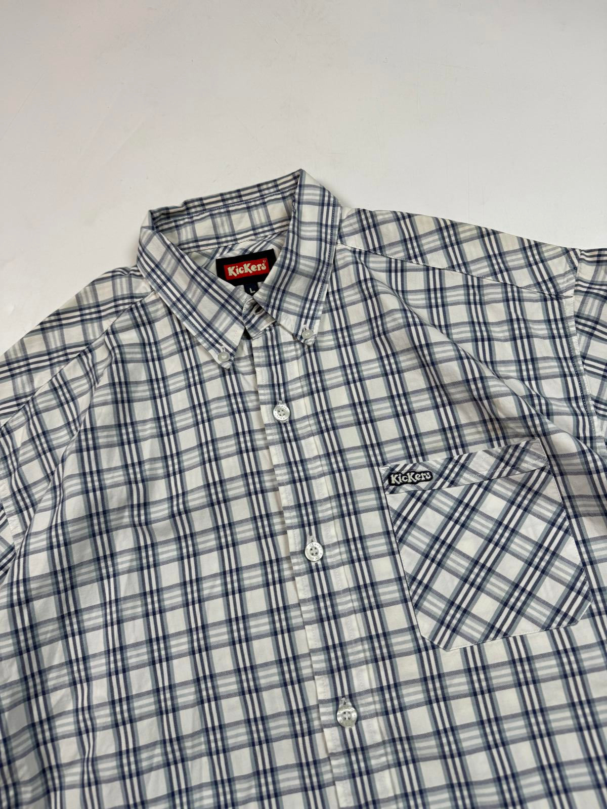 Vintage Kickers checkered short sleeve shirt (L)